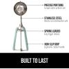 imageGORILLA GRIP Stainless Steel Multipurpose BPAFree Spring Scoop 2 TBSP Melon Ballers Cookie Dough Scoops Perfect Portion Sizes Easy Squeeze and Clean Release Scooper Size 40 WhiteMint
