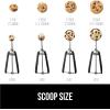 imageGORILLA GRIP Stainless Steel Multipurpose BPAFree Spring Scoop 2 TBSP Melon Ballers Cookie Dough Scoops Perfect Portion Sizes Easy Squeeze and Clean Release Scooper Size 40 WhiteBlack