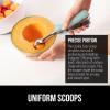 imageGORILLA GRIP Stainless Steel Multipurpose BPAFree Spring Scoop 2 TBSP Melon Ballers Cookie Dough Scoops Perfect Portion Sizes Easy Squeeze and Clean Release Scooper Size 40 WhiteMint