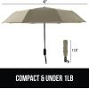 imageGORILLA GRIP Strong Stick Umbrella for Rain Compact Travel OneClick Automatic Open Close Lightweight Portable US Designed Reinforced Fiberglass Ribs Wind Resistant Easy Collapse Cats DogsBeige