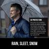 imageGORILLA GRIP Strong Stick Umbrella for Rain Compact Travel OneClick Automatic Open Close Lightweight Portable US Designed Reinforced Fiberglass Ribs Wind Resistant Easy Collapse Cats DogsClear