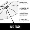 imageGORILLA GRIP Strong Stick Umbrella for Rain Compact Travel OneClick Automatic Open Close Lightweight Portable US Designed Reinforced Fiberglass Ribs Wind Resistant Easy Collapse Cats DogsClear