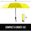 imageGORILLA GRIP Strong Stick Umbrella for Rain Compact Travel OneClick Automatic Open Close Lightweight Portable US Designed Reinforced Fiberglass Ribs Wind Resistant Easy Collapse Cats DogsYellow