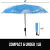 imageGORILLA GRIP Strong Stick Umbrella for Rain Compact Travel OneClick Automatic Open Close Lightweight Portable US Designed Reinforced Fiberglass Ribs Wind Resistant Easy Collapse Cats DogsSky Blue Clouds