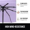 imageGORILLA GRIP Strong Stick Umbrella for Rain Compact Travel OneClick Automatic Open Close Lightweight Portable US Designed Reinforced Fiberglass Ribs Wind Resistant Easy Collapse Cats DogsPurple