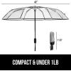 imageGORILLA GRIP Strong Stick Umbrella for Rain Compact Travel OneClick Automatic Open Close Lightweight Portable US Designed Reinforced Fiberglass Ribs Wind Resistant Easy Collapse Cats DogsClear