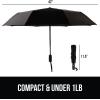 imageGORILLA GRIP Strong Stick Umbrella for Rain Compact Travel OneClick Automatic Open Close Lightweight Portable US Designed Reinforced Fiberglass Ribs Wind Resistant Easy Collapse Cats DogsBlack  Sky Blue Clouds