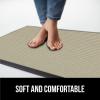 imageGORILLA GRIP Traffic Guard Door Mat 2 Pack Heavy Duty Waterproof Doormat Commercial Office Space Welcome Mats Stain and Fade Resistant Low Profile Strong Rubber Backing 29x17 GrayBeige