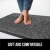 imageGORILLA GRIP Traffic Guard Door Mat 2 Pack Heavy Duty Waterproof Doormat Commercial Office Space Welcome Mats Stain and Fade Resistant Low Profile Strong Rubber Backing 29x17 GrayGrey