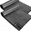 imageGORILLA GRIP Traffic Guard Door Mat 2 Pack Heavy Duty Waterproof Doormat Commercial Office Space Welcome Mats Stain and Fade Resistant Low Profile Strong Rubber Backing 29x17 GrayGrey