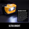 imageGORILLA GRIP Ultra Bright High Lumens LED Head Lamp 7 Light Modes Water Resistant IPX4 Headlamp Adjustable Headband Battery Powered Outdoor Running Camping Forehead Flashlight Lamps 1 Pack BlackOrange