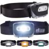 imageGORILLA GRIP Ultra Bright High Lumens LED Head Lamp 7 Light Modes Water Resistant IPX4 Headlamp Adjustable Headband Battery Powered Outdoor Running Camping Forehead Flashlight Lamps 1 Pack BlackBlack