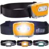 imageGORILLA GRIP Ultra Bright High Lumens LED Head Lamp 7 Light Modes Water Resistant IPX4 Headlamp Adjustable Headband Battery Powered Outdoor Running Camping Forehead Flashlight Lamps 1 Pack BlackOrange