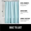 imageGORILLA GRIP Waffle Shower Curtain Thick Weighted Fabric Wrinkle and Rust Resistant Classic Hotel Quality Design Heavy Duty Long Curtains for Bathroom Showers Bath Tubs Machine Wash 72x72 WhiteSpa Blue