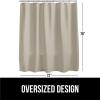 imageGORILLA GRIP Waffle Shower Curtain Thick Weighted Fabric Wrinkle and Rust Resistant Classic Hotel Quality Design Heavy Duty Long Curtains for Bathroom Showers Bath Tubs Machine Wash 72x72 WhiteBeige