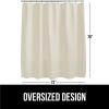 imageGORILLA GRIP Waffle Shower Curtain Thick Weighted Fabric Wrinkle and Rust Resistant Classic Hotel Quality Design Heavy Duty Long Curtains for Bathroom Showers Bath Tubs Machine Wash 72x72 WhiteIvory Cream