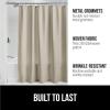 imageGORILLA GRIP Waffle Shower Curtain Thick Weighted Fabric Wrinkle and Rust Resistant Classic Hotel Quality Design Heavy Duty Long Curtains for Bathroom Showers Bath Tubs Machine Wash 72x72 WhiteBeige