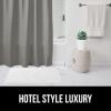 imageGORILLA GRIP Waffle Shower Curtain Thick Weighted Fabric Wrinkle and Rust Resistant Classic Hotel Quality Design Heavy Duty Long Curtains for Bathroom Showers Bath Tubs Machine Wash 72x72 WhiteGrey