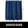imageGORILLA GRIP Waffle Shower Curtain Thick Weighted Fabric Wrinkle and Rust Resistant Classic Hotel Quality Design Heavy Duty Long Curtains for Bathroom Showers Bath Tubs Machine Wash 72x72 WhiteNavy