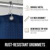 imageGORILLA GRIP Waffle Shower Curtain Thick Weighted Fabric Wrinkle and Rust Resistant Classic Hotel Quality Design Heavy Duty Long Curtains for Bathroom Showers Bath Tubs Machine Wash 72x72 WhiteNavy