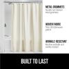 imageGORILLA GRIP Waffle Shower Curtain Thick Weighted Fabric Wrinkle and Rust Resistant Classic Hotel Quality Design Heavy Duty Long Curtains for Bathroom Showers Bath Tubs Machine Wash 72x72 WhiteIvory Cream