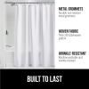 imageGORILLA GRIP Waffle Shower Curtain Thick Weighted Fabric Wrinkle and Rust Resistant Classic Hotel Quality Design Heavy Duty Long Curtains for Bathroom Showers Bath Tubs Machine Wash 72x72 WhiteWhite