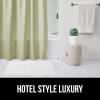 imageGORILLA GRIP Waffle Shower Curtain Thick Weighted Fabric Wrinkle and Rust Resistant Classic Hotel Quality Design Heavy Duty Long Curtains for Bathroom Showers Bath Tubs Machine Wash 72x72 WhiteSage