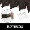 imageGORILLA GRIP Wall Mount Hook Fixture Also Includes Slots to Hold Mop Broom Tools Easy Install Organize Cleaners Tools Home Kitchen Garage 6 Hooks 5 Slots BlackBrown