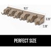 imageGORILLA GRIP Wall Mount Hook Fixture Also Includes Slots to Hold Mop Broom Tools Easy Install Organize Cleaners Tools Home Kitchen Garage 6 Hooks 5 Slots BlackBeige