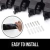 imageGORILLA GRIP Wall Mount Hook Fixture Also Includes Slots to Hold Mop Broom Tools Easy Install Organize Cleaners Tools Home Kitchen Garage 6 Hooks 5 Slots BlackBlack