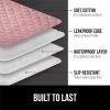 imageGORILLA GRIP Washable Underpads Waterproof Reusable Heavy Absorbency Incontinence Bed Pads Leak Proof Toddler Mattress Pad 52x34 Slip Resistant Protector for Bedwetting Adults and Kids WhitePink