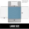 imageGORILLA GRIP Washable Underpads Waterproof Reusable Heavy Absorbency Incontinence Bed Pads Leak Proof Toddler Mattress Pad 52x34 Slip Resistant Protector for Bedwetting Adults and Kids WhiteSky Blue