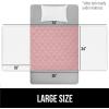 imageGORILLA GRIP Washable Underpads Waterproof Reusable Heavy Absorbency Incontinence Bed Pads Leak Proof Toddler Mattress Pad 52x34 Slip Resistant Protector for Bedwetting Adults and Kids WhitePink