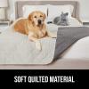 imageGORILLA GRIP Waterproof Dog Blanket Couch Cover for Dogs Washable Protects Sofa Furniture Crate Car RV Essentials Pet Supplies Tear and Slip Resistant Leakproof Cushion Cover 30x70 CharcoalLight Taupe