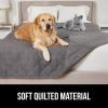 imageGORILLA GRIP Waterproof Dog Blanket Couch Cover for Dogs Washable Protects Sofa Furniture Crate Car RV Essentials Pet Supplies Tear and Slip Resistant Leakproof Cushion Cover 30x70 CharcoalCharcoal