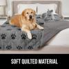 imageGORILLA GRIP Waterproof Dog Blanket Couch Cover for Dogs Washable Protects Sofa Furniture Crate Car RV Essentials Pet Supplies Tear and Slip Resistant Leakproof Cushion Cover 30x70 CharcoalGray Black Paw