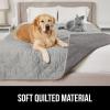 imageGORILLA GRIP Waterproof Dog Blanket Couch Cover for Dogs Washable Protects Sofa Furniture Crate Car RV Essentials Pet Supplies Tear and Slip Resistant Leakproof Cushion Cover 30x70 CharcoalLight Gray