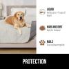 imageGORILLA GRIP Waterproof Dog Blanket Couch Cover for Dogs Washable Protects Sofa Furniture Crate Car RV Essentials Pet Supplies Tear and Slip Resistant Leakproof Cushion Cover 30x70 CharcoalLight Taupe