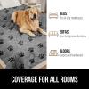 imageGORILLA GRIP Waterproof Dog Blanket Couch Cover for Dogs Washable Protects Sofa Furniture Crate Car RV Essentials Pet Supplies Tear and Slip Resistant Leakproof Cushion Cover 30x70 CharcoalGray Black Paw