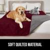 imageGORILLA GRIP Waterproof Dog Blanket Couch Cover for Dogs Washable Protects Sofa Furniture Crate Car RV Essentials Pet Supplies Tear and Slip Resistant Leakproof Cushion Cover 30x70 CharcoalBurgundy