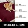 imageGORILLA GRIP Waterproof Dog Blanket Couch Cover for Dogs Washable Protects Sofa Furniture Crate Car RV Essentials Pet Supplies Tear and Slip Resistant Leakproof Cushion Cover 30x70 CharcoalBurgundy