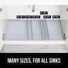 imageGORILLA GRIP Waterproof Silicone Under Sink Mat with Raised Lip for Kitchen and Bathroom Cabinet Shelf Liner Stay in Place Mats Dishwasher Safe Drawer Liner Organizer Tray 19 x 22 in GrayLight Grey