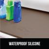 imageGORILLA GRIP Waterproof Silicone Under Sink Mat with Raised Lip for Kitchen and Bathroom Cabinet Shelf Liner Stay in Place Mats Dishwasher Safe Drawer Liner Organizer Tray 19 x 22 in GrayCoffee
