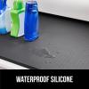 imageGORILLA GRIP Waterproof Silicone Under Sink Mat with Raised Lip for Kitchen and Bathroom Cabinet Shelf Liner Stay in Place Mats Dishwasher Safe Drawer Liner Organizer Tray 19 x 22 in GrayBlack