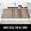 imageGORILLA GRIP Waterproof Silicone Under Sink Mat with Raised Lip for Kitchen and Bathroom Cabinet Shelf Liner Stay in Place Mats Dishwasher Safe Drawer Liner Organizer Tray 19 x 22 in GrayBeige