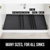 imageGORILLA GRIP Waterproof Silicone Under Sink Mat with Raised Lip for Kitchen and Bathroom Cabinet Shelf Liner Stay in Place Mats Dishwasher Safe Drawer Liner Organizer Tray 19 x 22 in GrayBlack