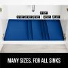 imageGORILLA GRIP Waterproof Silicone Under Sink Mat with Raised Lip for Kitchen and Bathroom Cabinet Shelf Liner Stay in Place Mats Dishwasher Safe Drawer Liner Organizer Tray 19 x 22 in GrayBlue