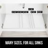 imageGORILLA GRIP Waterproof Silicone Under Sink Mat with Raised Lip for Kitchen and Bathroom Cabinet Shelf Liner Stay in Place Mats Dishwasher Safe Drawer Liner Organizer Tray 19 x 22 in GrayWhite