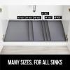 imageGORILLA GRIP Waterproof Silicone Under Sink Mat with Raised Lip for Kitchen and Bathroom Cabinet Shelf Liner Stay in Place Mats Dishwasher Safe Drawer Liner Organizer Tray 19 x 22 in GrayGray