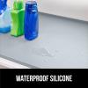 imageGORILLA GRIP Waterproof Silicone Under Sink Mat with Raised Lip for Kitchen and Bathroom Cabinet Shelf Liner Stay in Place Mats Dishwasher Safe Drawer Liner Organizer Tray 19 x 22 in GrayLight Grey
